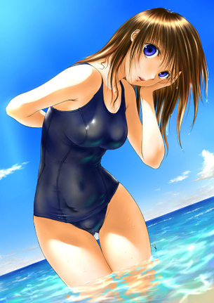 【二次・水着】カラダにぴちっと張り付いた感じがエロエロなスクール水着のエロ画像 part2