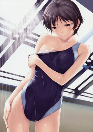 【二次・水着】太もものムチムチ感が強調された感じがエロい、スクール水着のエロ画像 その3