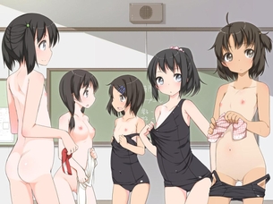 【二次・水着】カラダにぴっちり張り付いた感じがエロい、スク水美少女のエロ画像 part3
