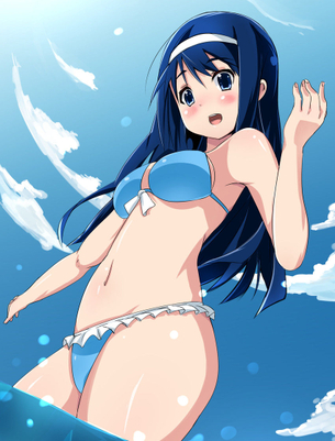 【二次・水着】豊満なおっぱいが艶かしい、ビキニ美少女のエロ画像 part3