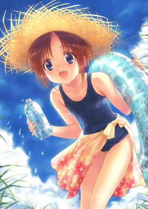 【二次・水着】ぷりっとしたお尻と、引き締まったカラダのラインがなんともいえない、スクール水着の美少女画像 その2