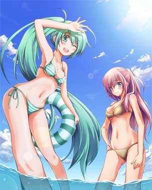 【二次・水着】初音ミクさんの可愛らしい水着画像を集めてみた その2