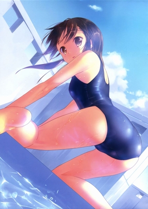 【二次・水着】ぴちっとした感じが興奮する、スクール水着の美少女画像 その4