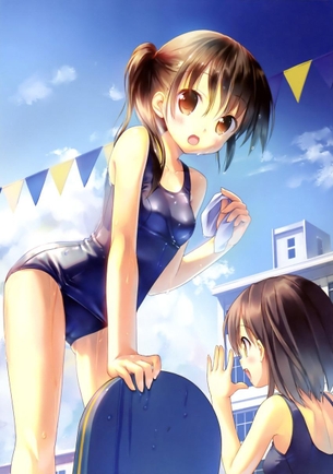 【二次・水着】少女たちの美しいカラダのラインを堪能できる、スクール水着の美少女画像 part5