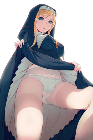 【2次】白いストッキングやタイツを穿いた美少女二次エロ画像【白スト】