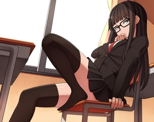 【2次】ニーソックスを着用した美脚な女の子の二次エロ画像 その3【ニーソックス】