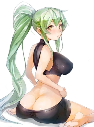 【2次】スパッツが下半身にピッチリと密着しちゃってる女の子の二次エロ画像 その2【スパッツ】