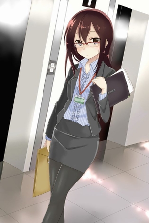 【タイトスカート.エロ画像】OLのお姉さんが着てるスーツや制服がエッチな画像♥【二次.画像】