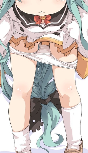 【二次・ZIP】パンツを脱ぎかけてる可愛い女の子の虹エロ画像