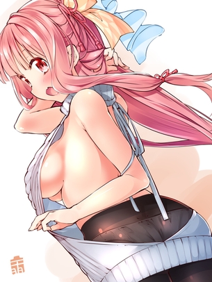 【2次】横からツンツンしたくなるエロい横乳した女の子の二次エロ画像【横乳】