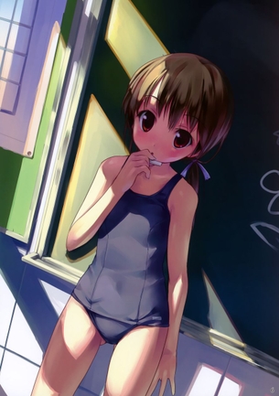【2次】スク水姿が眩しくて可愛い女の子の二次エロ画像【スク水】