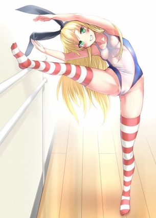 【二次エロ】競泳水着とかいう身体に張り付くエロ水着の二次画像！！part2