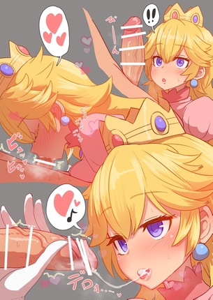 【二次エロ】超ビッチなピーチ姫がヤリたい放題にハメまくってるエロ画像まとめ (スーパーマリオ)