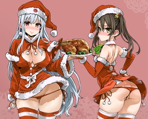 【2次】クリスマスイブがきてしまったのでサンタコスの美少女二次エロ画像【 サンタっ娘 】