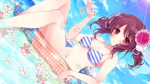 肌色が眩しい水着美少女の画像