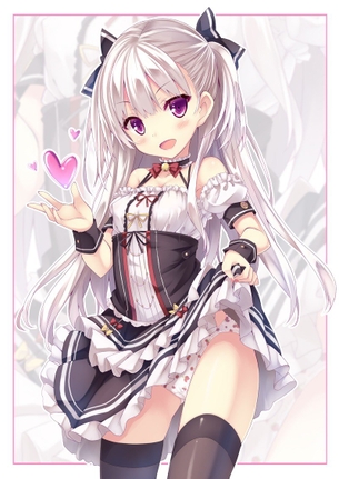 【2次】スカートをたくし上げていやらしいトコロを晒しちゃってる女の子の二次エロ画像【たくし上げ】