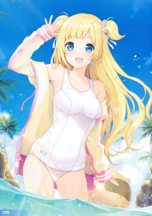 【2次】濡れたら透けちゃいそうな白スク姿の美少女二次エロ画像 その3【白スク】