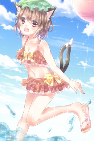 橙と水着の画像 50枚