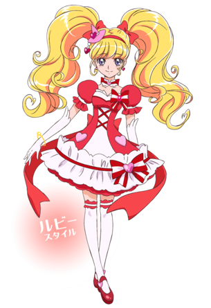 【自作エロコラ】魔法つかいプリキュア キュアミラクル（ルビースタイル）の剥ぎエロコラ