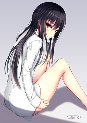 【二次・ZIP】自前も彼シャツもある裸ワイシャツの美少女画像