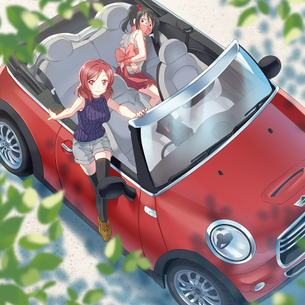 【血の色をごまかせるな】赤い車と女の子の二次画像