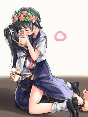 百合の可愛い二次元画像。