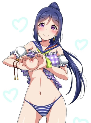 【二次エロ】最近話題の痴女ポーズ「おっぱいハート」のエロ画像まとめPart1