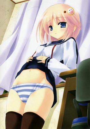 【ぱんつ】しましまのおぱんつ略して縞ぱん穿いてる美少女達のぱんつ画像【2次元】