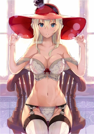 【2次】大人のエロさが増しちゃうガーターベルトを着用した女の子の二次エロ画像 その11【ガーターベルト】