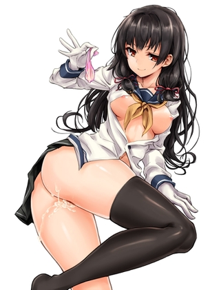 【二次エロ】ニーソックス穿いたおんなのこのエロ画像まとめ