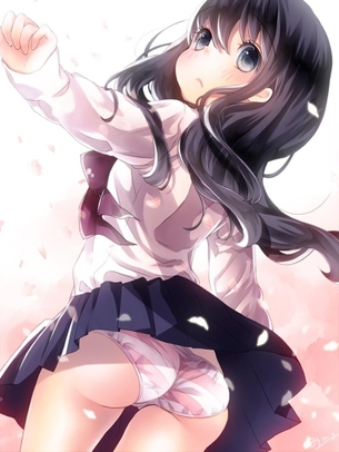 【二次女子高生】制服美少女のパンチラ微エロ画像まとめ【50枚】