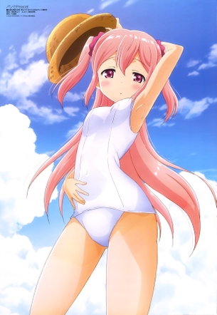 【2次】濡れたら透けちゃいそうな 白スク 姿の美少女二次エロ画像 その8【白スク】