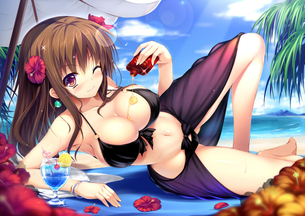 見事な肢体をさらしている水着美少女画像