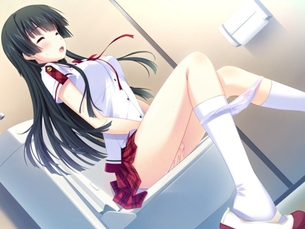 オナニー中のエロ画像 自慰行為にふけってて周りが見えない女の子をコッソリ覗きたい