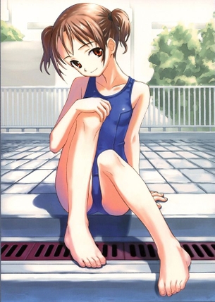 【二次・水着】カラダのラインがくっきりスクール水着・競泳水着の美少女画像 その2