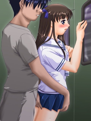 痴漢されている女の子