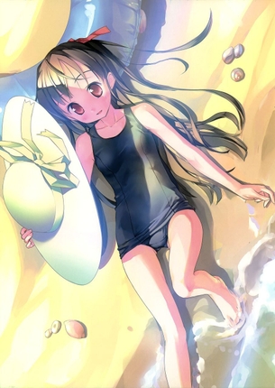 【二次・水着】こう、腰のくびれとかがたまらん！ スク水美少女のエロ画像 その2