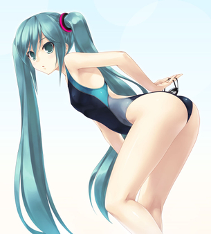 【二次・水着】こう、腰のくびれとかがたまらん！ スク水美少女のエロ画像 その3