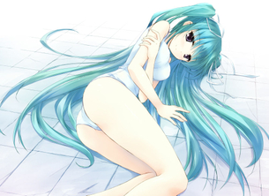 【二次・水着】こう、腰のくびれとかがたまらん！ スク水とか競泳水着美少女のエロ画像 その7
