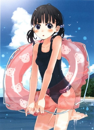 【二次・エロ画像】いまさらながらスクール水着って、カラダのラインがくっきりしちゃって興奮するよね・・・？ その3