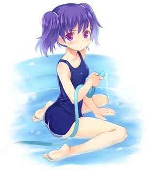 【二次・水着】艶かしいカラダのラインがくっきりのスク水姿の美少女画像 その5