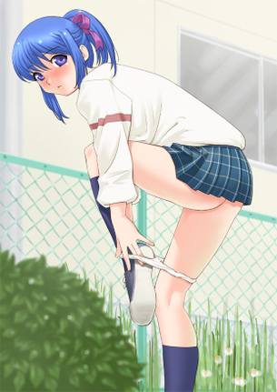 パンツで見せちゃう虹女の子