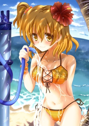 【二次・水着】すべすべな素肌が眩しい、水着姿の美少女画像 その10