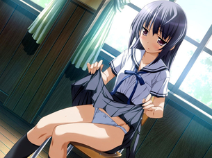 制服着たままエッチする二次元少女画像