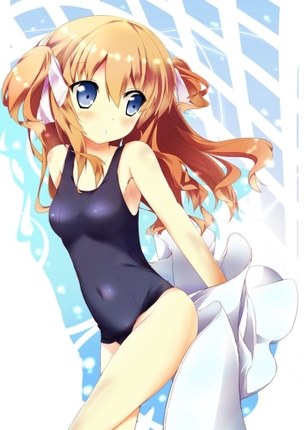 【二次・水着】艶かしいカラダのラインがくっきりのスク水姿の美少女画像 その9