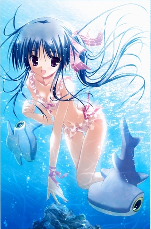 【二次・水着】海に来たらみんな開放的になっちゃうよね？ 水着×海のエロ画像 その1