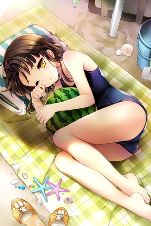 【二次・水着】むちっとした感じがたまらん・・・ スク水美少女のエロ画像 その1