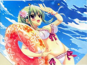 【二次・水着】ゲリラ雷雨にも負けずに、水着美少女のエロ画像を集めちゃいますよ～？ その3