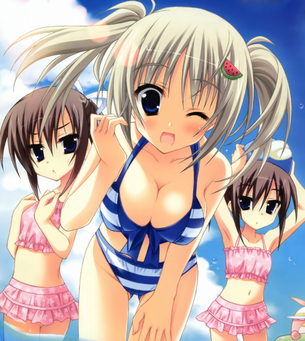 【二次・水着】ビキニ美少女のおっぱい、おっぱい！！ その2