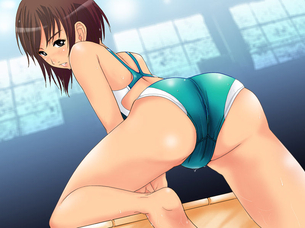 【二次・水着】引き締まった肢体が美しい、競泳水着の美少女画像 その1